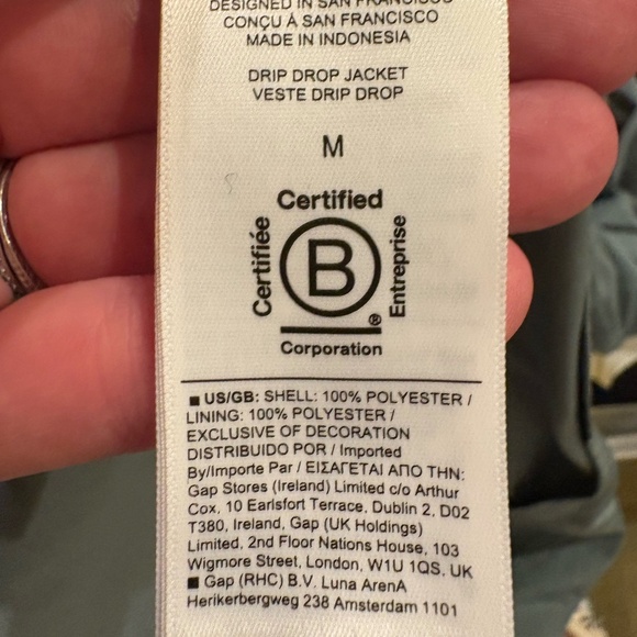 Athleta Drip Drop Rain Jacket size M - Picture 2 of 3